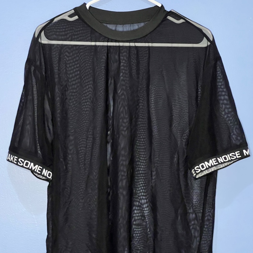 SHEIN Black See-Through Tee